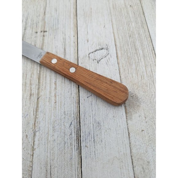 Stainless Steel Cake Brownie Spatula Server Wood Handle 10" - Picture 6 of 6